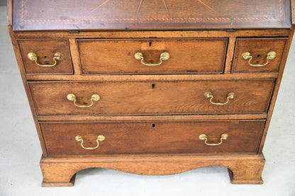 Antique Georgian Oak Writing Bureau