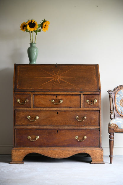 Antique Georgian Oak Writing Bureau