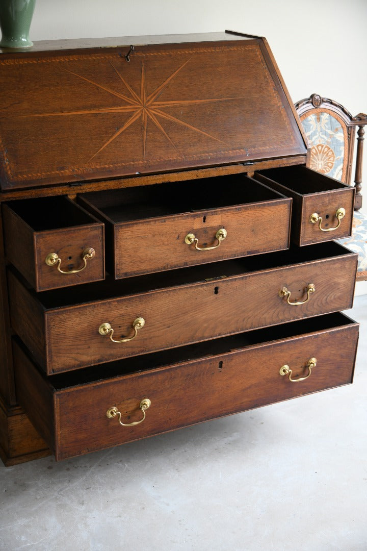 Antique Georgian Oak Writing Bureau