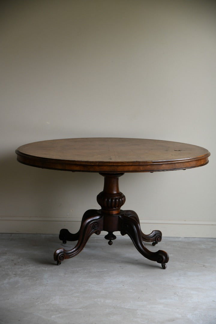 Victorian Walnut Tilt Top Table