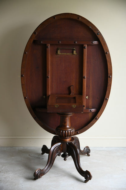 Victorian Walnut Tilt Top Table