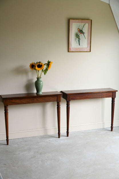 Pair Mahogany Occasional Tables