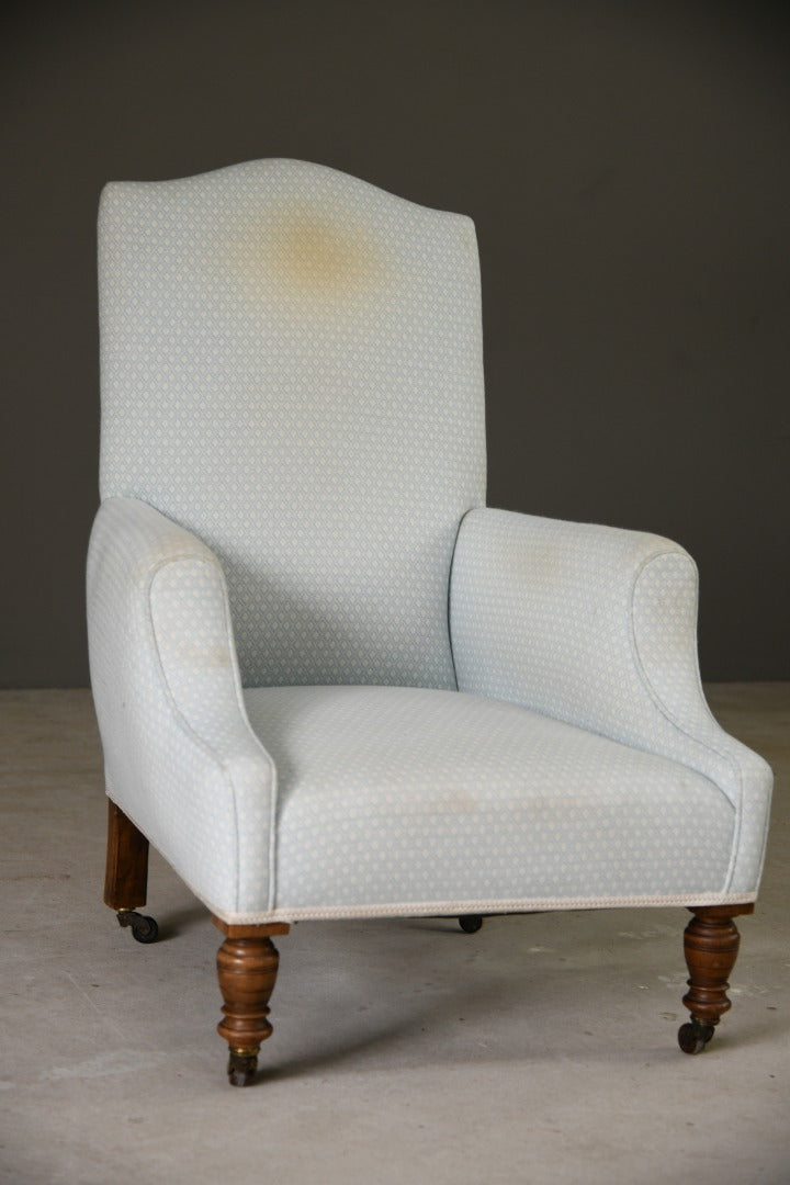 Victorian Blue Upholstered Armchair