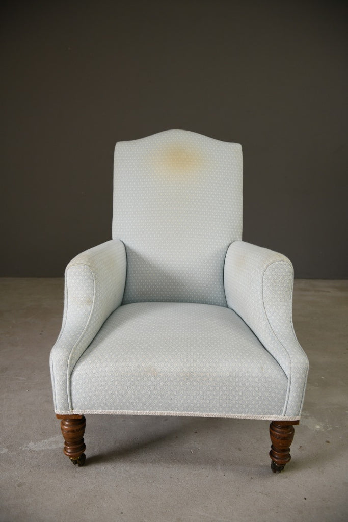 Victorian Blue Upholstered Armchair