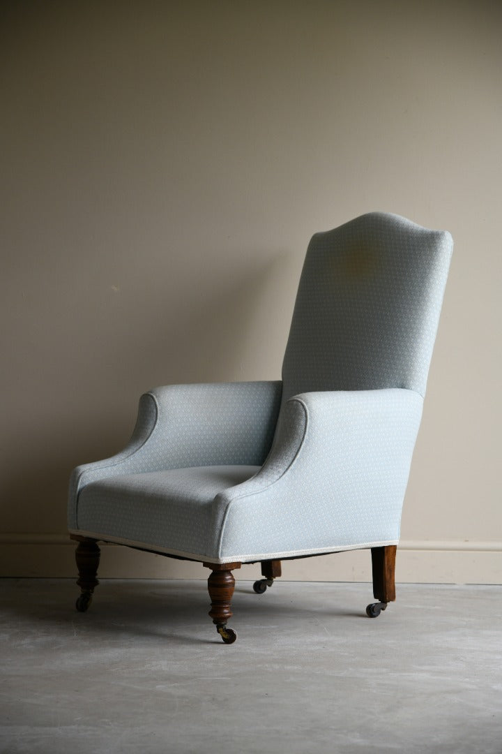 Victorian Blue Upholstered Armchair