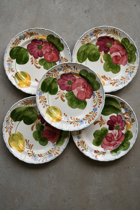 6 Simpsons Chanticleer Belle Fiore Plates
