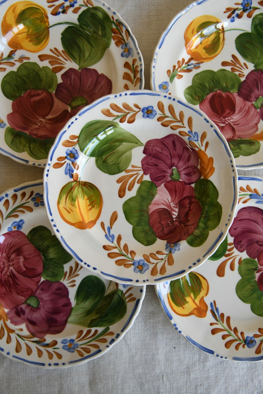 6 Chanticleer Ware Belle Fiore Side Plates