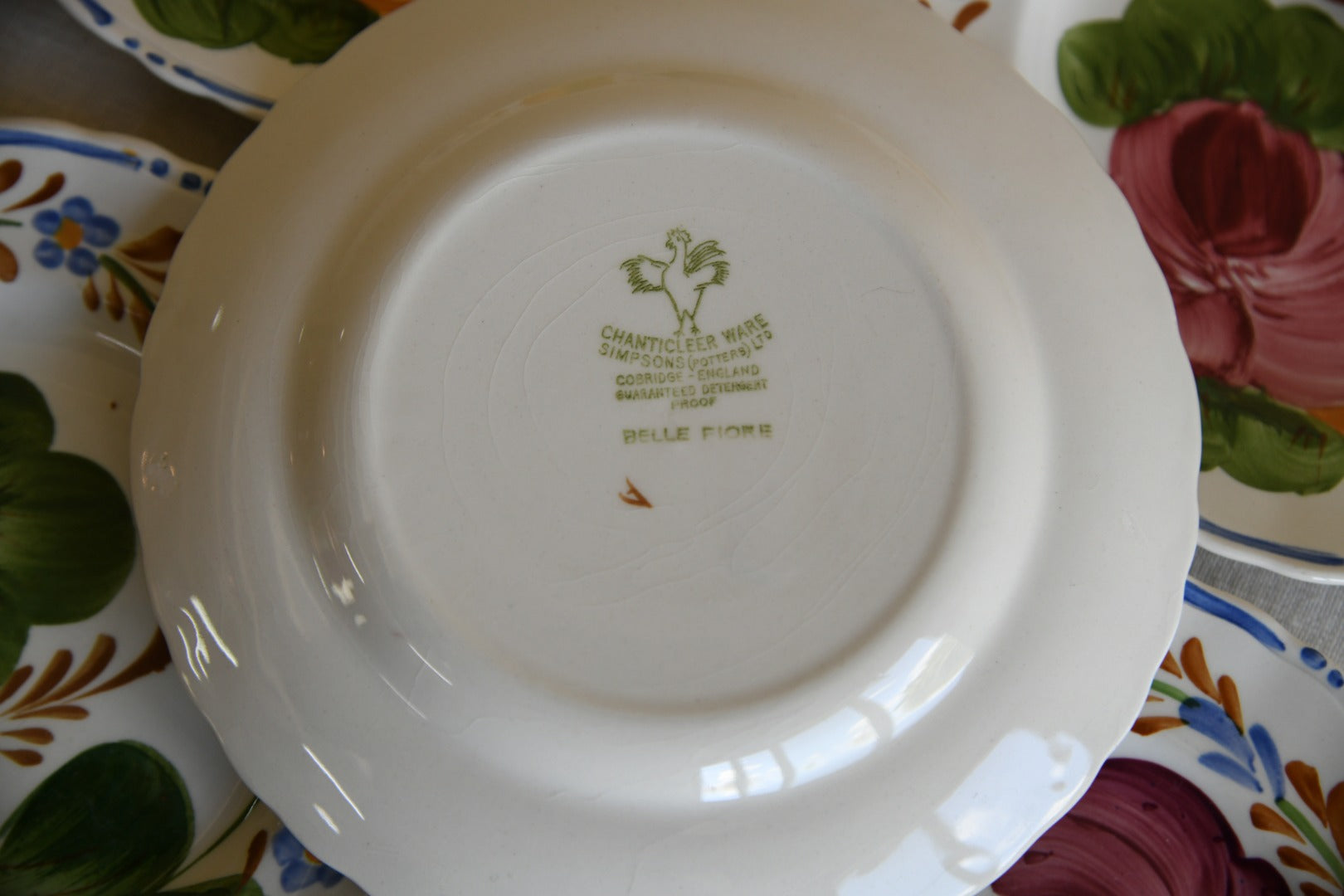 6 Chanticleer Ware Belle Fiore Side Plates