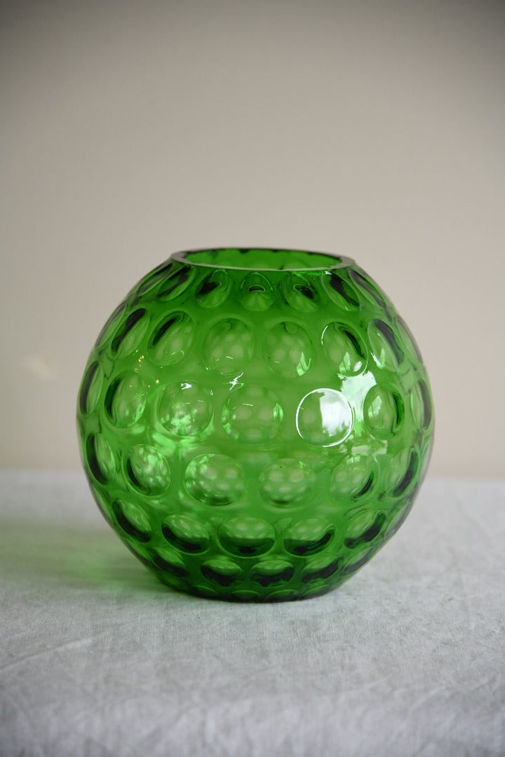 Czech Green Glass Bowl