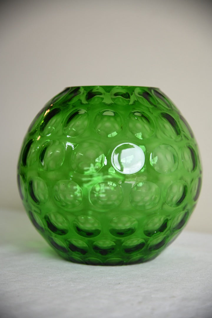 Czech Green Glass Bowl