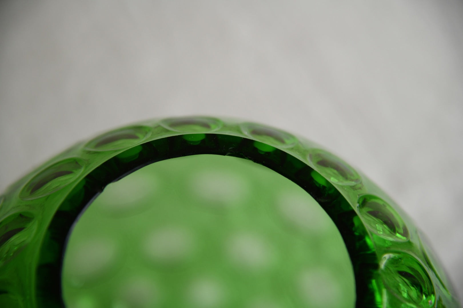 Czech Green Glass Bowl