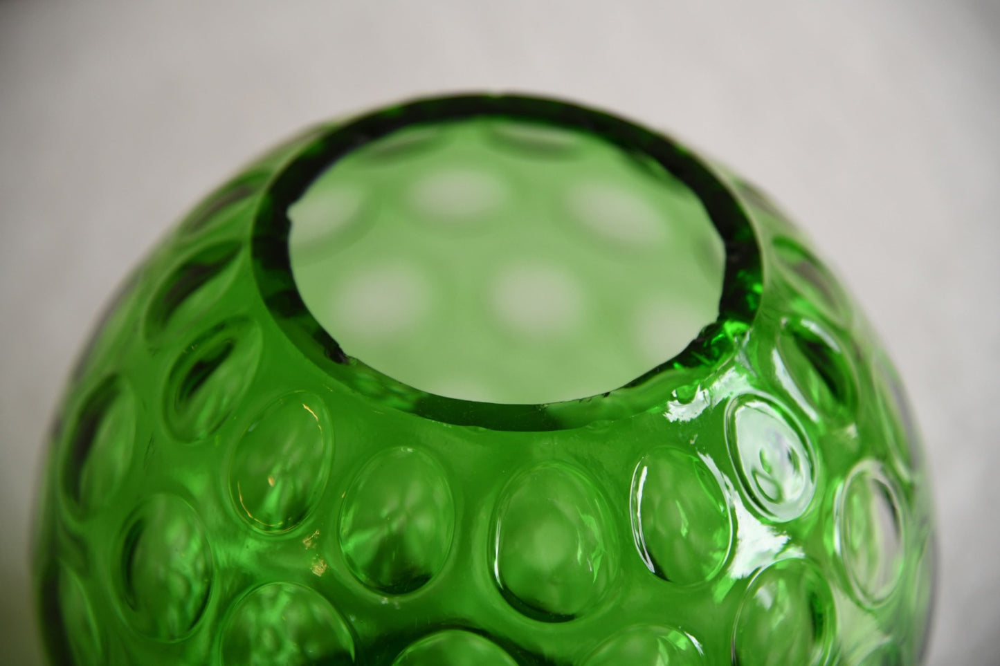 Czech Green Glass Bowl