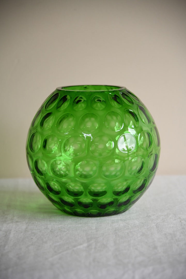 Czech Green Glass Bowl