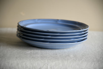 5 Vintage International Table Works Country Blue Dinner Plates