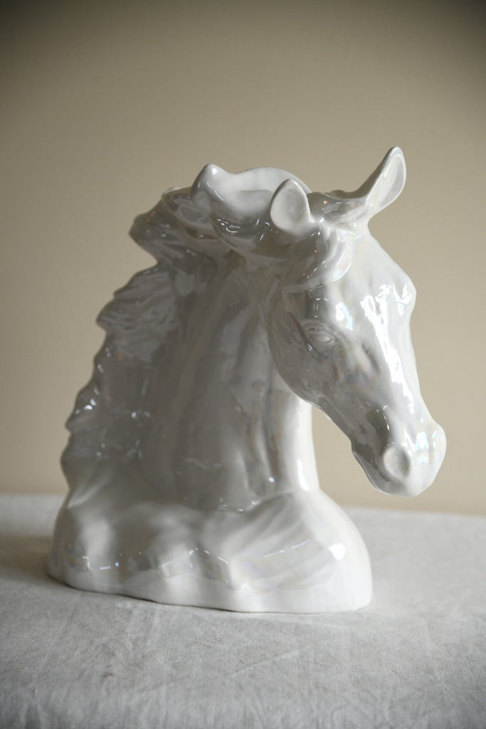 Ceramic White Horse Head