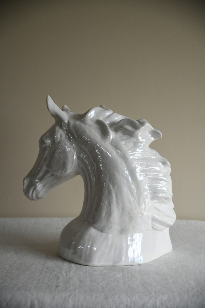 Ceramic White Horse Head