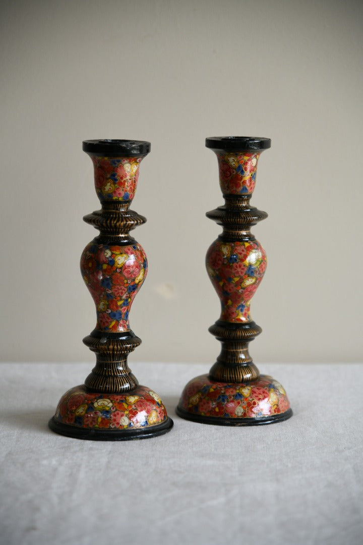 Kashmiri Floral Candlestsicks