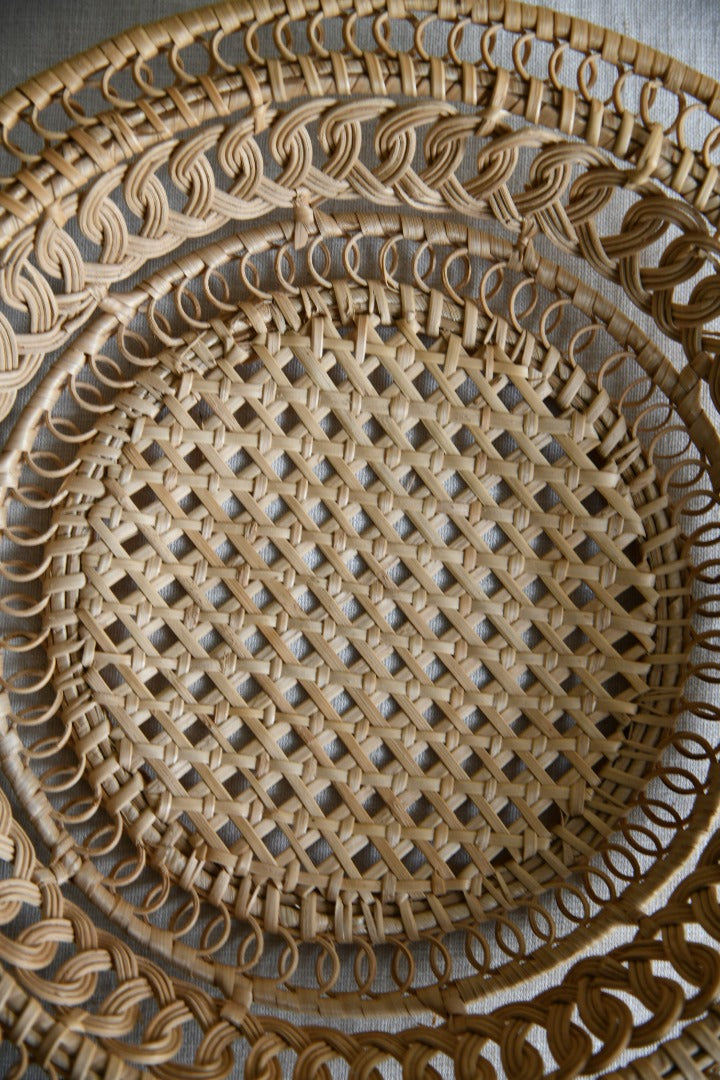 Single Vintage Woven Rattan Basket