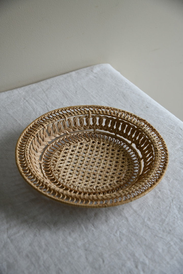 Single Vintage Woven Rattan Basket