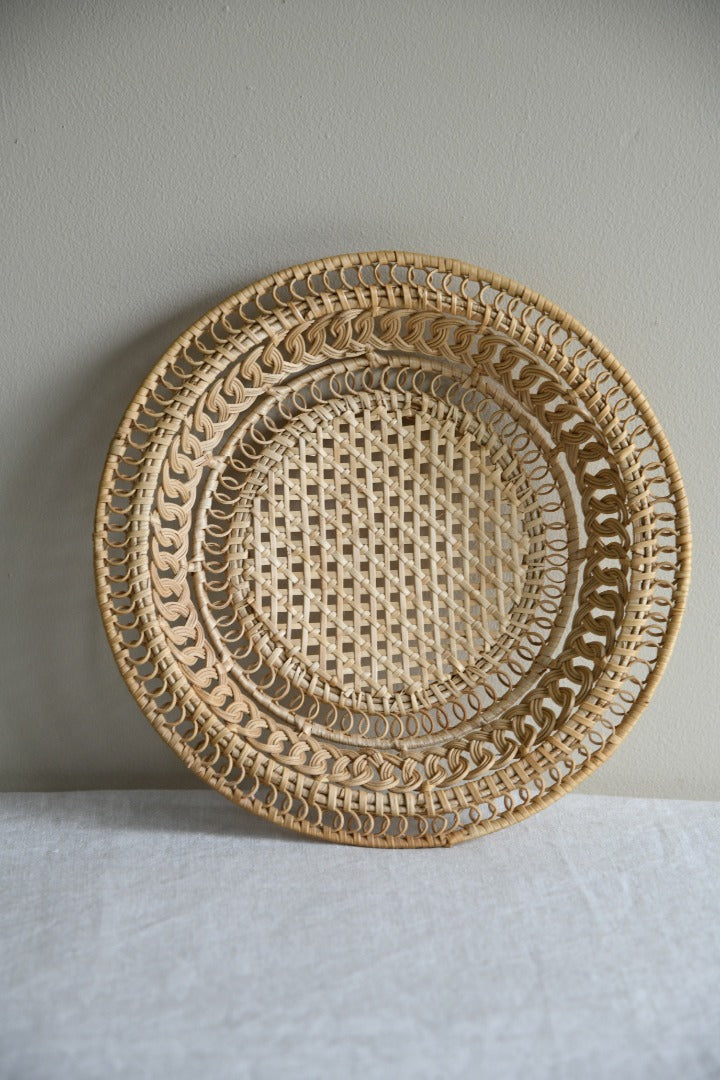 Single Vintage Woven Rattan Basket