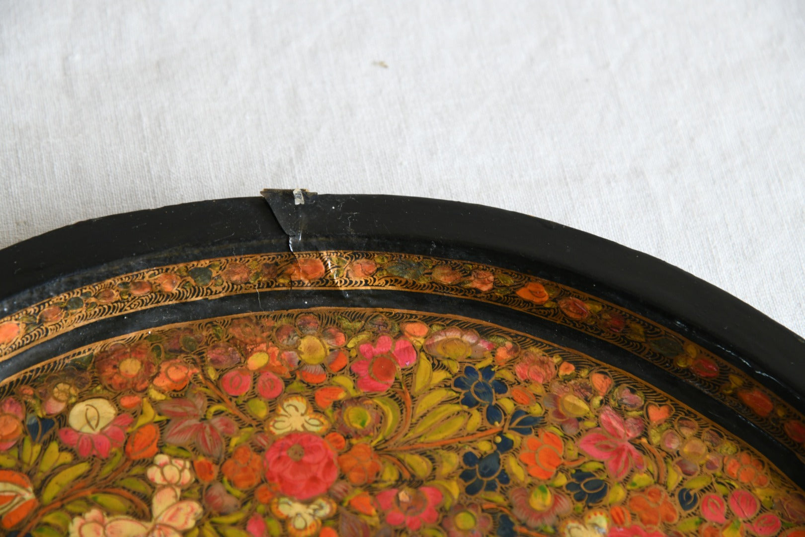 Vintage Kashmiri Papier Mache Tray