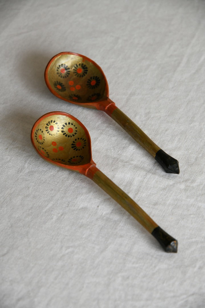 Pair Vintage Russian Spoons