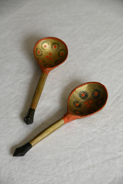 Pair Vintage Russian Spoons