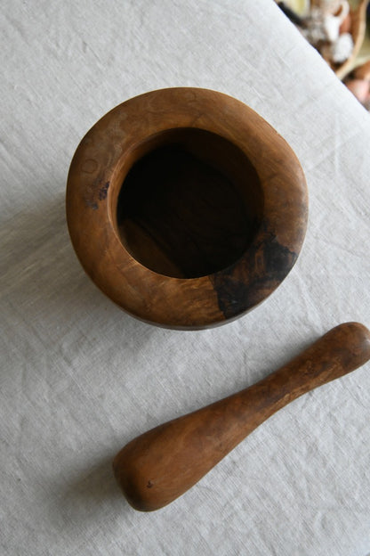 Olive Wood Pestle and Mortar