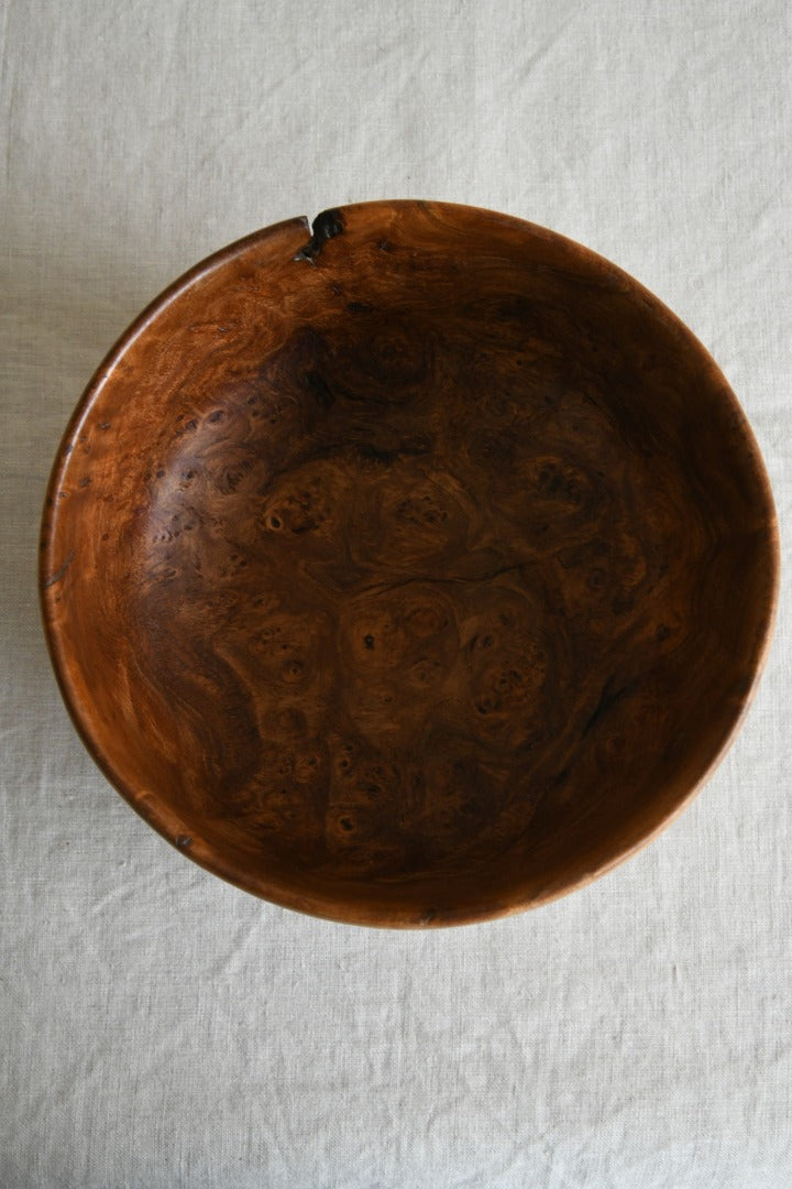 Turned Burr Wood Bowl