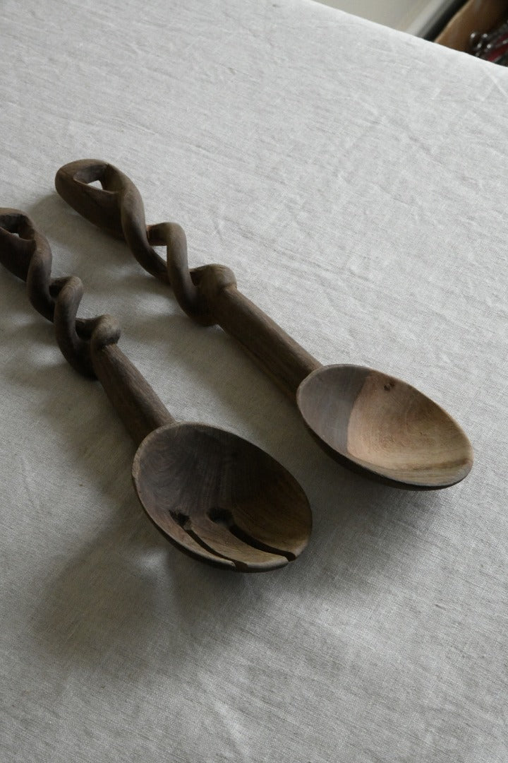 Carved Salad Tongs