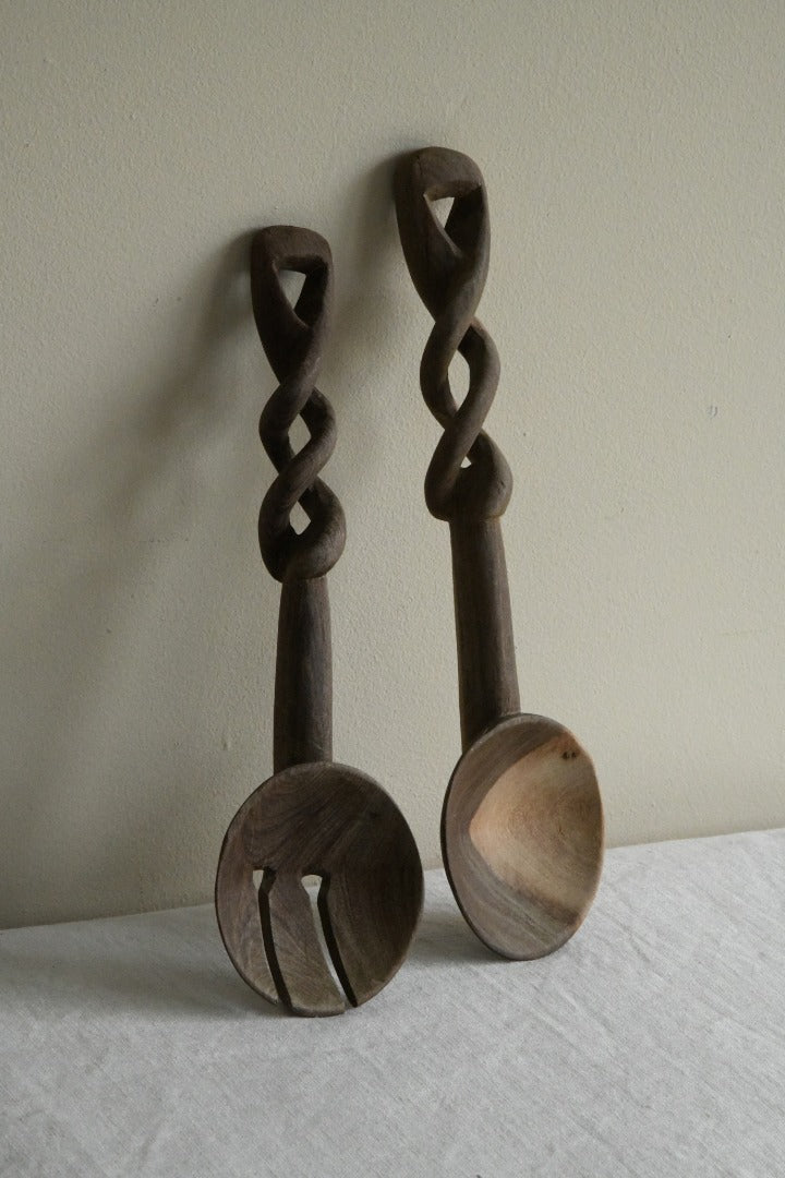 Carved Salad Tongs