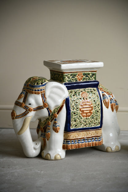 Glazed Ceramic Elephant Plant Stands