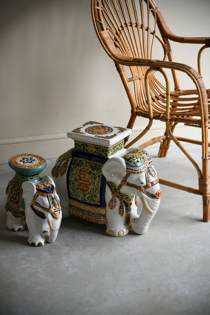 Glazed Ceramic Elephant Plant Stands