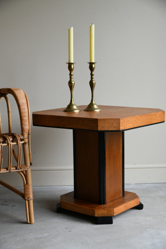 1920s Art Deco Oak Coffee Table