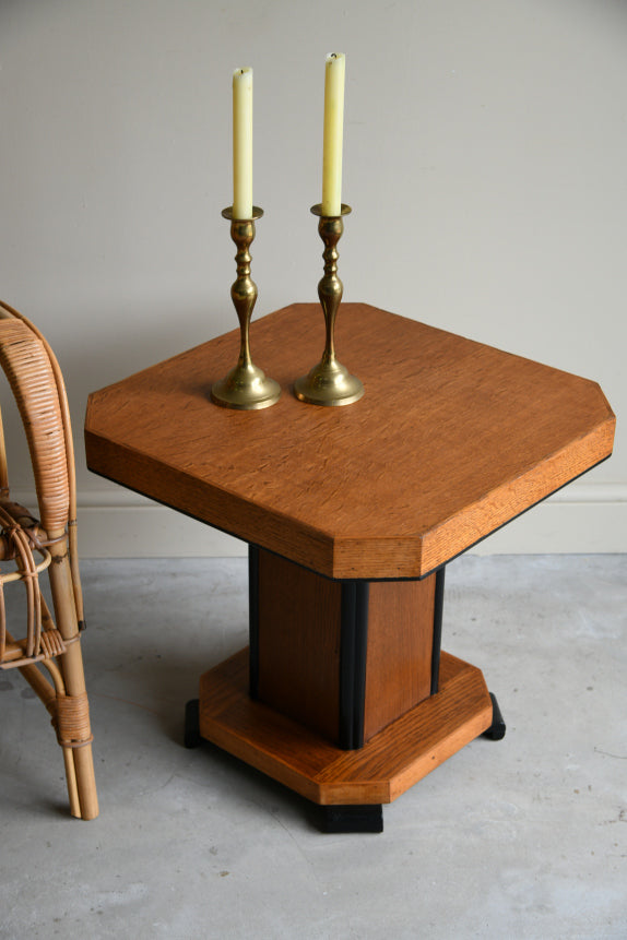 1920s Art Deco Oak Coffee Table