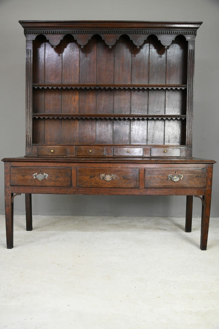 Antique Rustic Country Oak Dresser