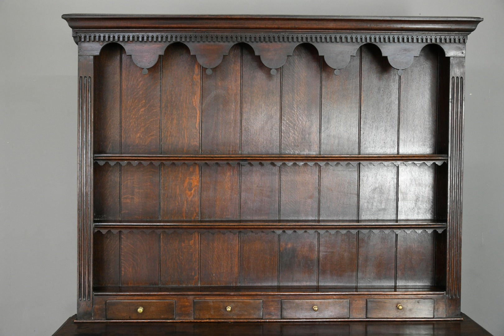 Antique Rustic Country Oak Dresser