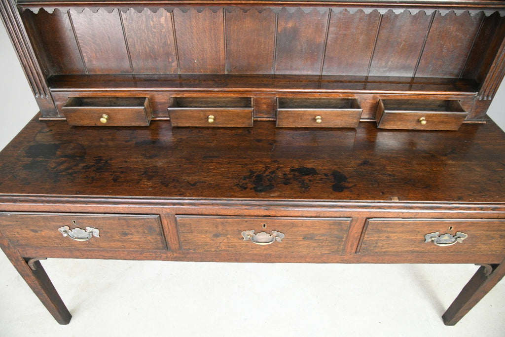 Antique Rustic Country Oak Dresser
