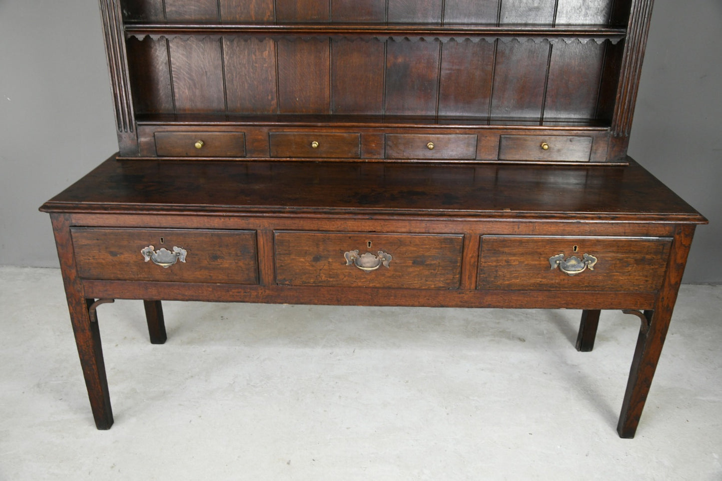 Antique Rustic Country Oak Dresser