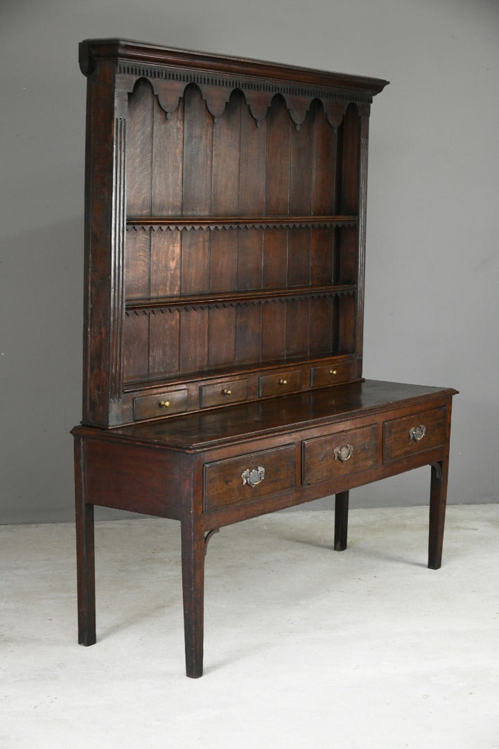 Antique Rustic Country Oak Dresser