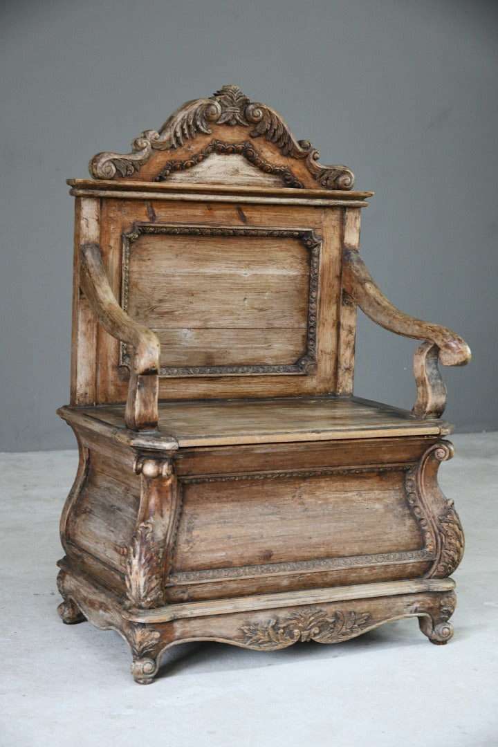 Pine Antique Style Pine Settle