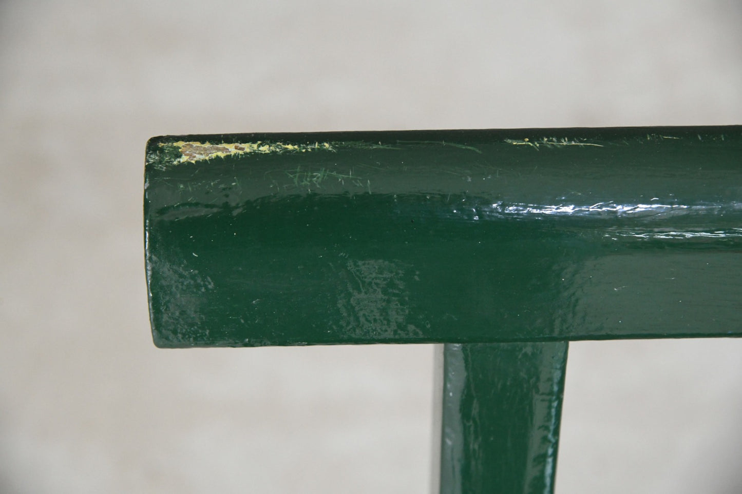 Vintage Green Painted Pine Bench