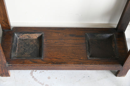 Edwardian Oak Hall Stand