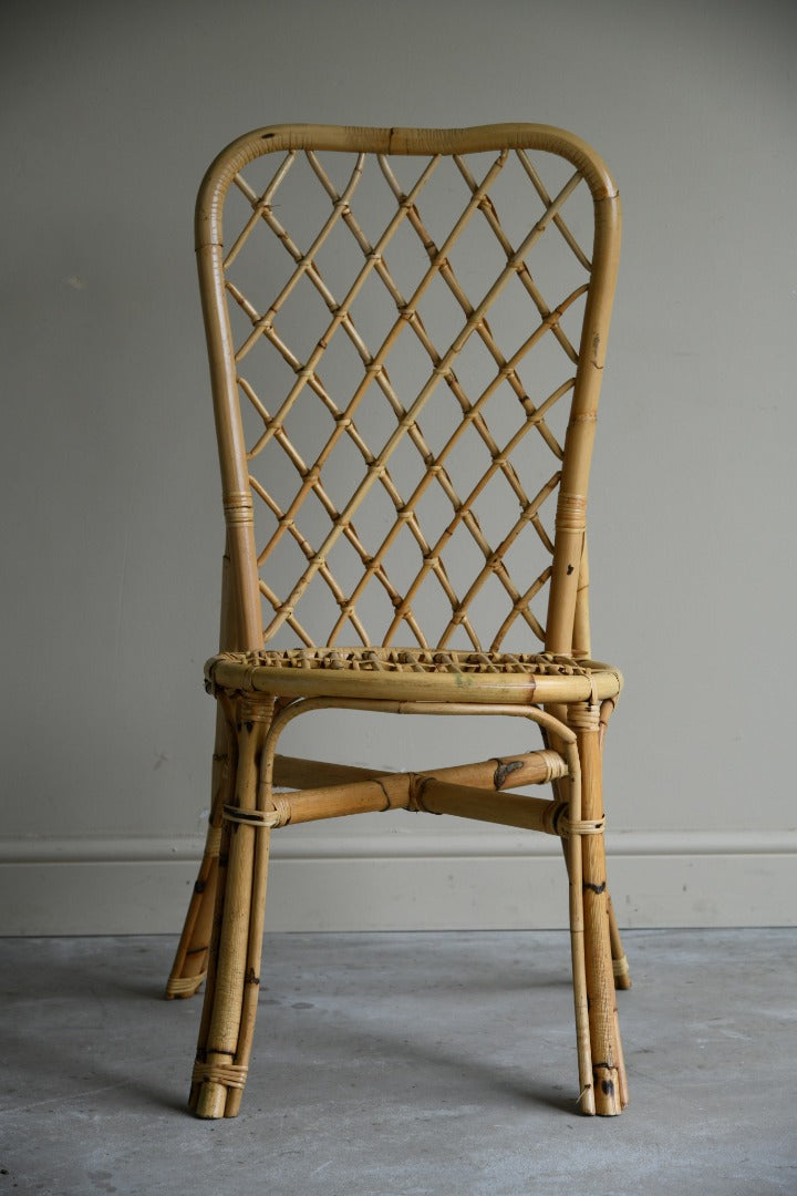 Single Retro Cane Dining Chair