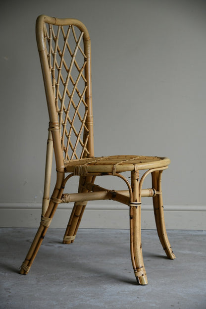 Single Retro Cane Dining Chair