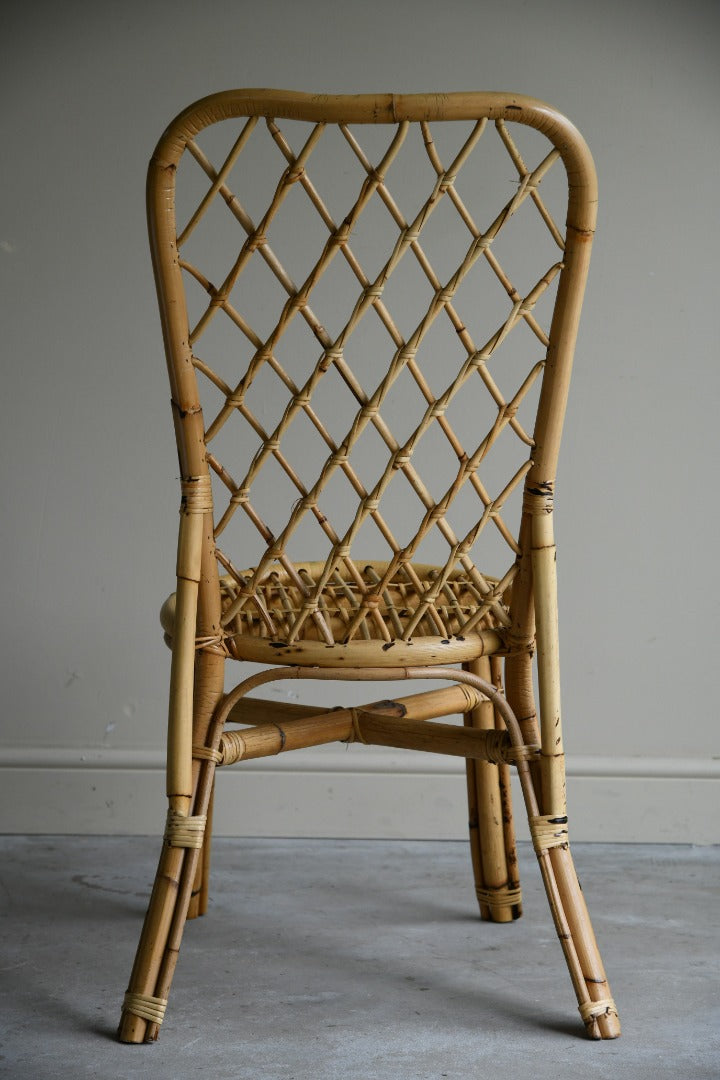 Single Retro Cane Dining Chair