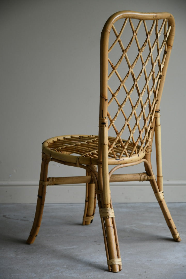 Single Retro Cane Dining Chair