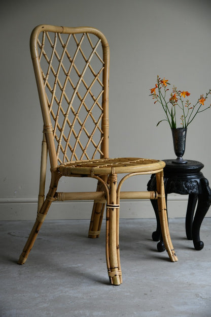 Single Retro Cane Dining Chair