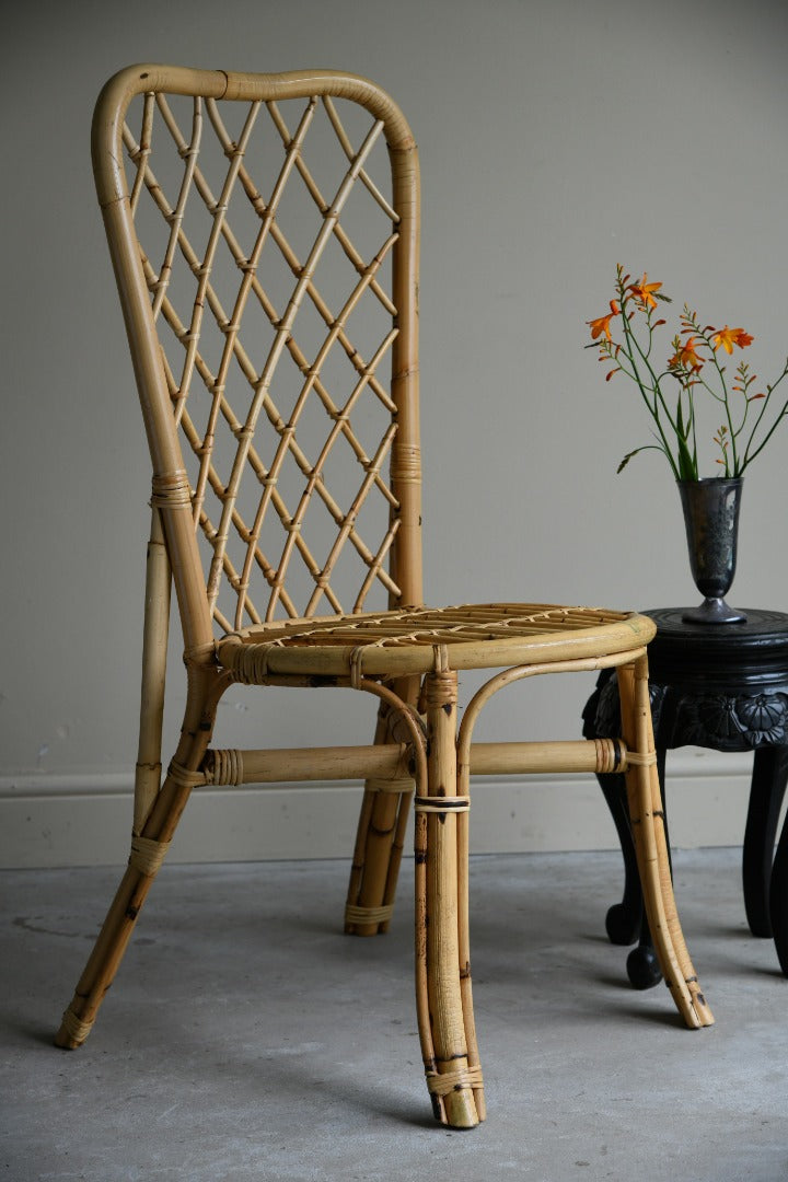 Single Retro Cane Dining Chair