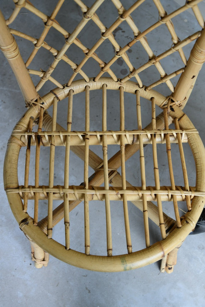 Single Retro Cane Dining Chair